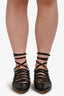 Givenchy Black Patent Leather Lace-Up Flats Size 35