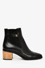 Pre-Loved Chanel™ 2019 Black Calfskin Leather Cork CC Logo Ankle Boots Size 40.5