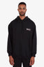 Balenciaga Black Cotton Logo Print Hoodie Size XL Mens