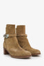 Hermès Brown Suede Frenchie 50 Ankle Boots Size 37