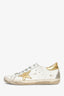 Golden Goose White/Gold Leather Superstar Low-Top Sneakers Size 38