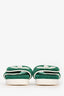 Gucci Adidas Green/White Terry Cloth Leather GG Monogram Adidas Logo Slides Size 39
