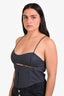 Bec + Bridge Grey Pinstripe Corset Top Size 10