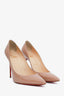 Christian Louboutin Nude Patent Leather Heels Size 38.5