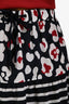 Red Valentino Navy/Red/White Silk Patterned Mini Skirt Size 38