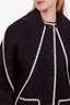Totême Grey Wool Embroidery Scarf Jacket Size 36
