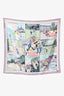 Hermès Multicolour Silk 'Wow' Double Face Scarf 90