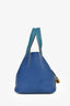 Hermès Limited Edition 2019 Bleu Nuit/Bleu Casaque Clemence Leather Picotin 22