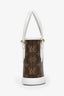 Louis Vuitton Monogram Canvas White Contrast Nano Bucket Bag with Pouch