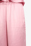 For Love & Lemons Pink Satin Pant + Tank Set Size S