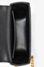 Celine 2024 Black Leather Mini Triomphe 'Claude' Crossbody Bag On Chain