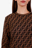 Fendi Brown/Black Zucca Crewneck Sweater Size 44