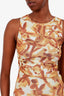 Nanushka Yellow/Orange Ruched Top + Skirt Set Size XS