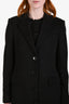 Burberry London Black Wool Cashmere Pea Coat Size 6
