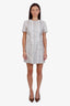 Louis Vuitton 2022 Beige/Gold Metallic Wool Embroidered Mini Dress Size 38