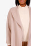 'S Max Mara Beige Virgin Wool Draped Coat Size 0