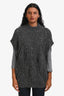 Brunello Cucinelli Grey Alpaca Sleeveless Sweater Size S