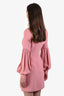 Alexis Pink Crepe V-Neck Mini Dress Size Small
