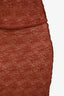Meshki Brown Lace Halter Top + Maxi Fitted Skirt Set Size S