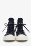 Christian Dior Blue Canvas Oblique Walk'n'Dior High Top Sneakers Size 38
