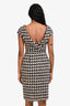 Erdem Navy/Multicolour Houndstooth Midi Dress Size 2