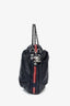 Chanel 2008/09 Cuir Perforé Bleu Marine/Rouge Sac Cabas Extensible Spirit Ligne Baseball