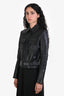 Maje Black Lambskin Leather Jacket Size 36