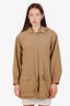 Pre-loved Chanel™ Vintage Brown Nylon CC Zip-up Jacket Size L