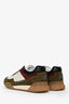 Pre-loved Chanel™ Burgundy/White Suede Canvas CC Low Top Sneakers Size 38.5