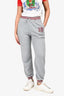 Celine Light Grey Cotton Cashmere '16' Sweatpants Size S