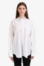 GRLFRND White 'Alessandra' Jeweled Collar Oversized Shirt Size S