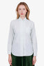 Weekend MaxMara Green/White Checkered Cotton Button Down Size S