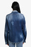Dsquared2 Blue Acid Wash Denim Button Down Shirt Size 44