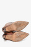 Bottines Paris Texas à imprimé python rose embossé, pointure 37