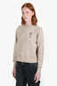 Ami Paris Beige 'Ami de Coeur' Sweatshirt Size XXS