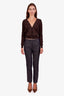 Hermès Vintage Navy Denim Mid-Rise Straight Leg Jeans Size 36