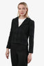 Pre-loved Chanel™ 2006 Black Wool Silk Blend Metallic Tweed Jacket Size 38