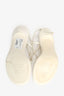 Alexander McQueen White Leather Strappy Kitten-Heeled Sandals Size 40
