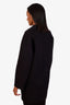 Gucci Black/White Silk Wool GG Logo Reversible Coat Size 40