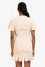 Sandro Beige Short Sleeve Ruched Mini Dress Size 34