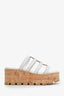 Hermès White Leather Cork Platform Isabella 30 Sandal Size 37