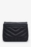 Saint Laurent Black Leather Matelasse Loulou Toy Crossbody Bag