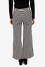 Pre-loved Chanel™ La Pausa 19C Black/White Striped Wide Pants Size 34