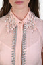Zimmermann Bush Pink Linen Silk Crystal Sleeveless Top Size 0