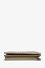 Bottega Veneta Brown Leather Intrecciato Flap Wallet on Chain