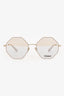 Chloe Clear/Gold Octagon '2134' Sunglasses