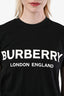 Burberry Black Cotton Short Sleeve Logo T-Shirt Size S