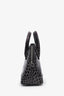 Balenciaga Black Croc Embossed Ville Mini Top Handle Bag With Strap