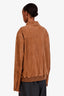 Loro Piana Brown Suede Zip Up Bomber Jacket Size XL