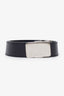 Prada Black Leather Square Buckle Belt Size 70